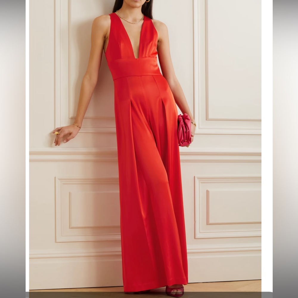 Elegant Red Alice + Olivia Jumpsuit